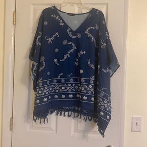 Blue Spring Poncho